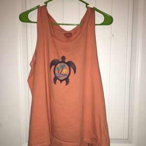 a life is good tank top with a turtle